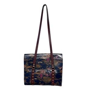 Patricia Nash Amersham Kent Countryside Messenger Bag Equestrian Horse Print NWT